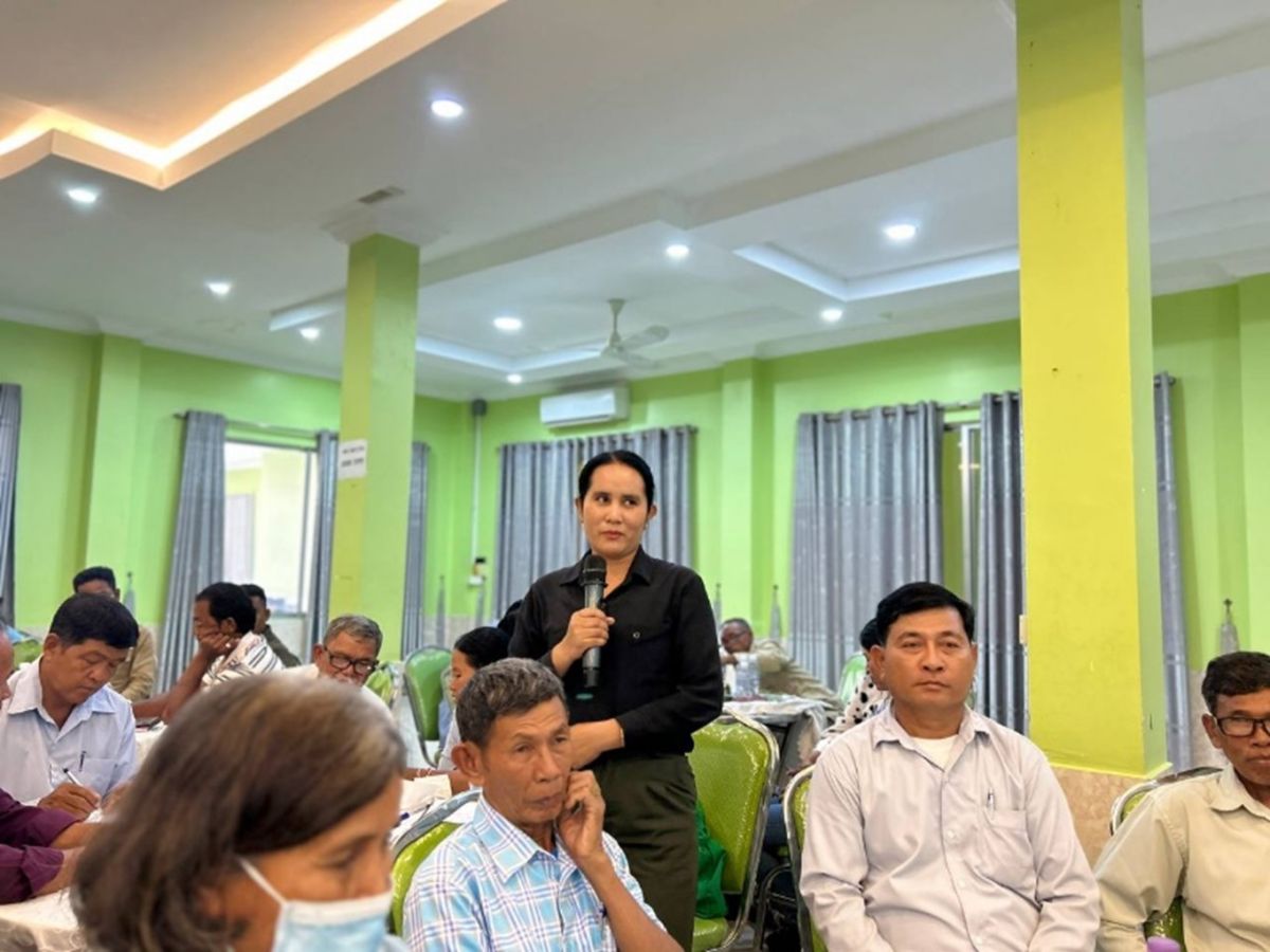 Mrs. Pen Sithol shared her experiences on gender-based violence during the provincial launching event. 