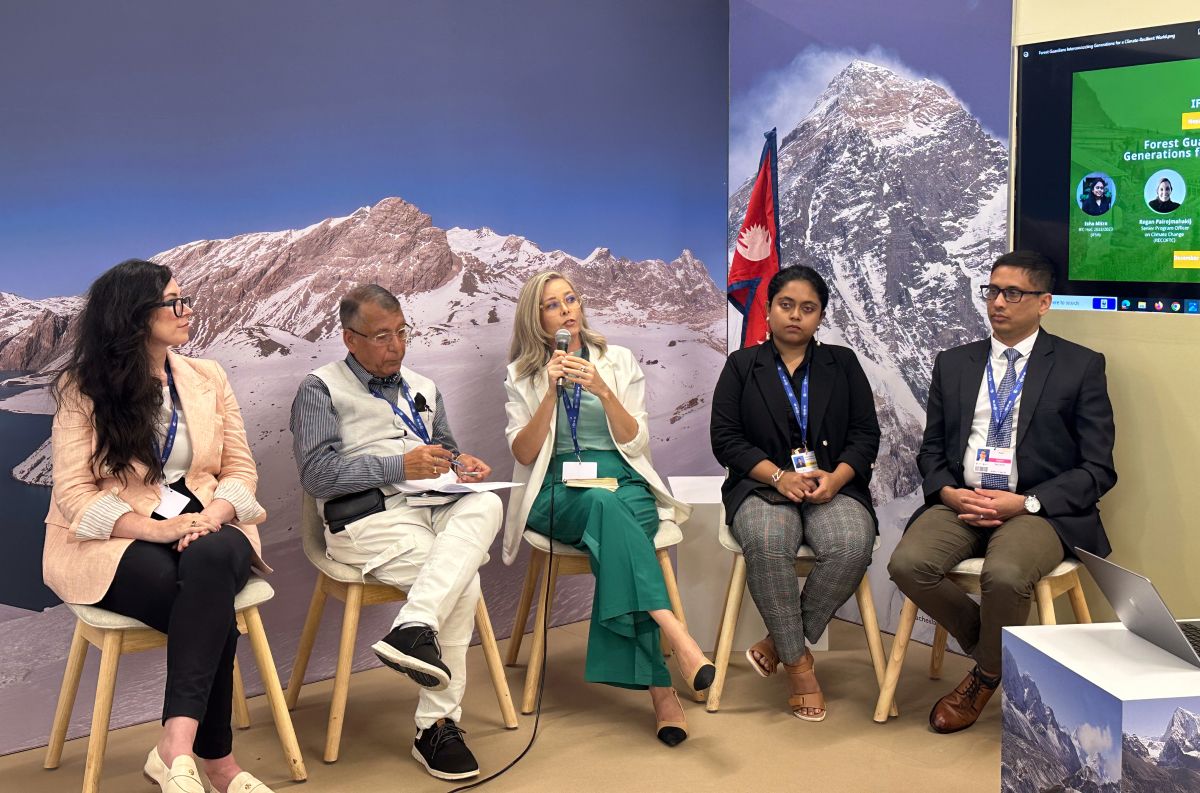 Regan Pairojmahakij shares insights at COP28 within an IFSA-hosted side event: Forest Guardians, fostering connections across generations for a climate-resilient world