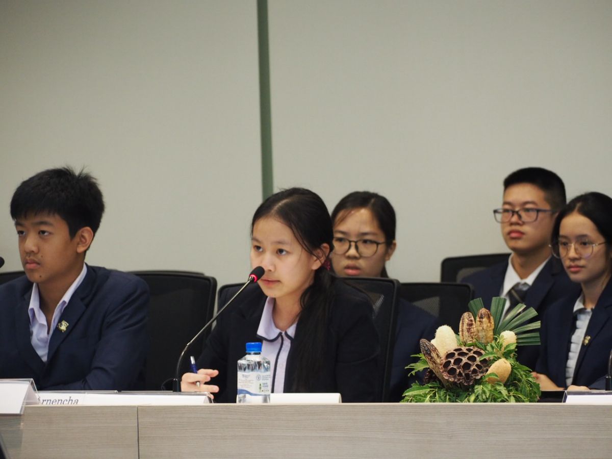 Students debating their propositions