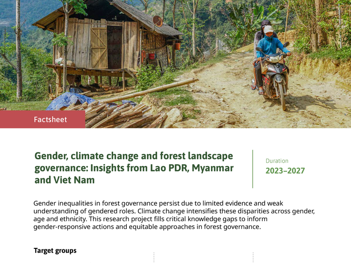 Gender, climate change and forest landscape governance