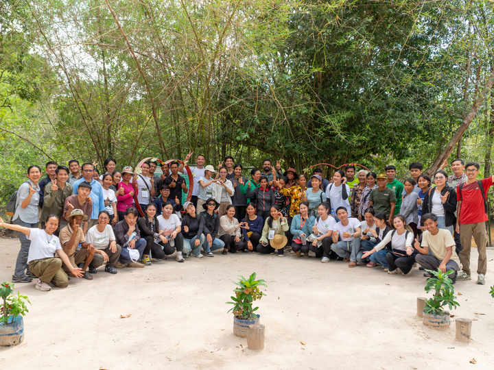 Participants at the youth camp in Cambodia.