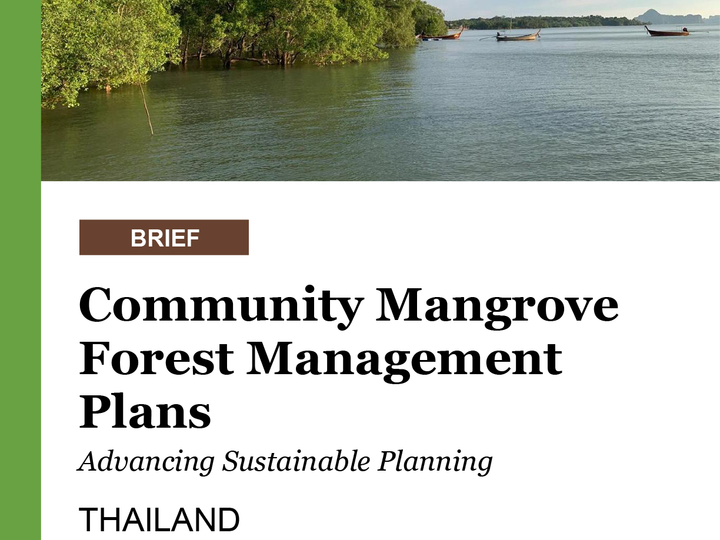 Community Mangrove Forest Management Plans brief