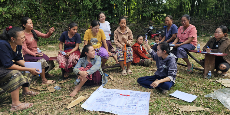 Women participating in a gender orientation session in Lao PDR.
