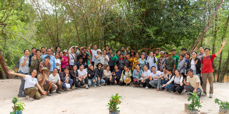 Participants at the youth camp in Cambodia.