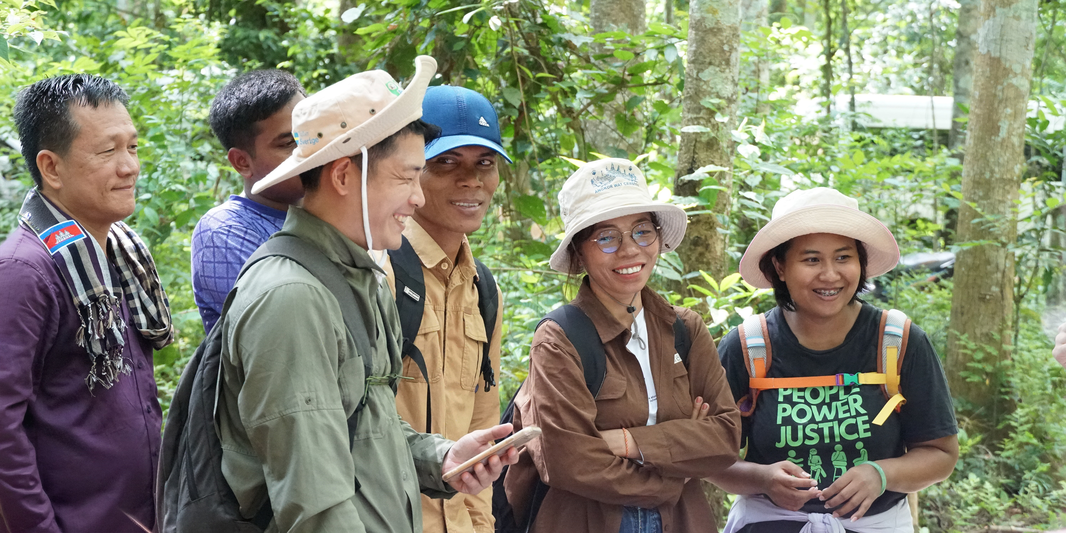 Photo of ‘Community forests for a biodiverse future’ conference participants during a field visit