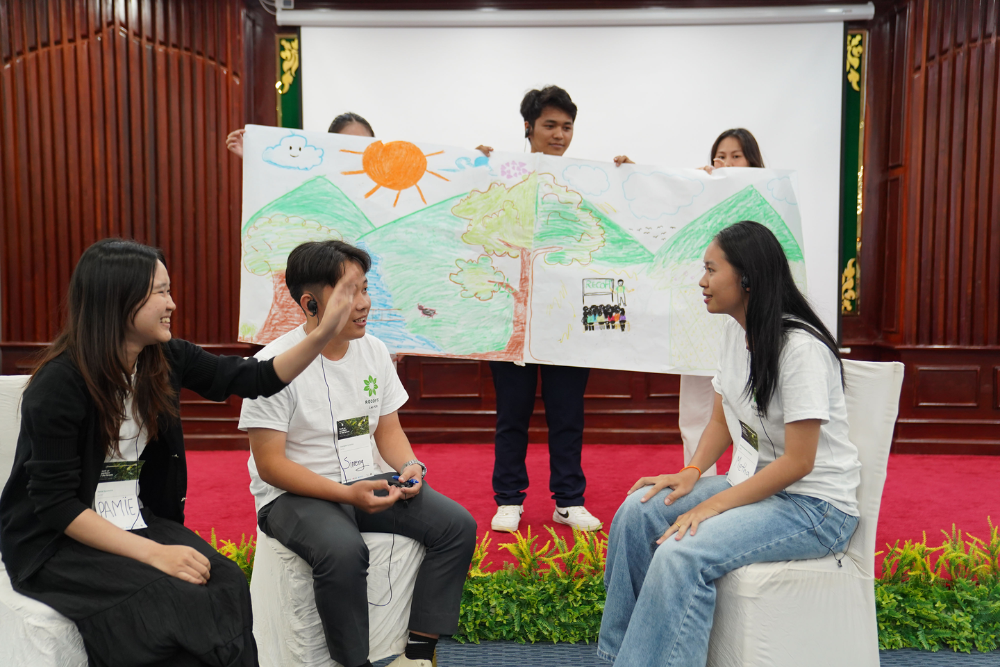 Lao youth share their campaign successes and challenges in an interview format. 