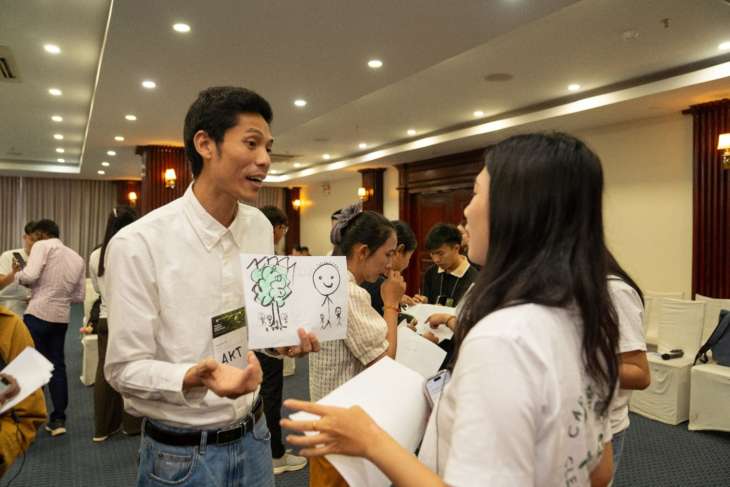 Youth interact during a sharing session