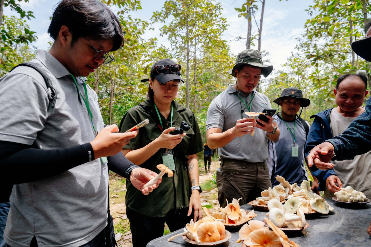 Participants experience mushroom foraging in Thailand.