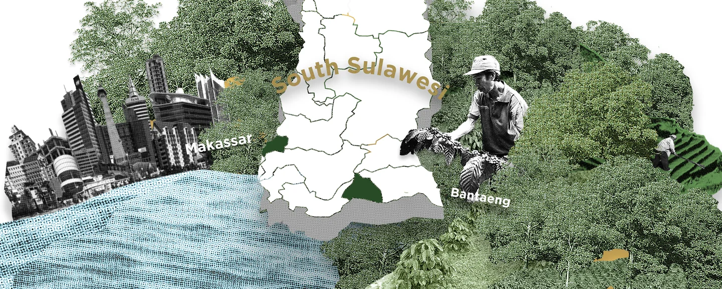 South Sulawesi map close up